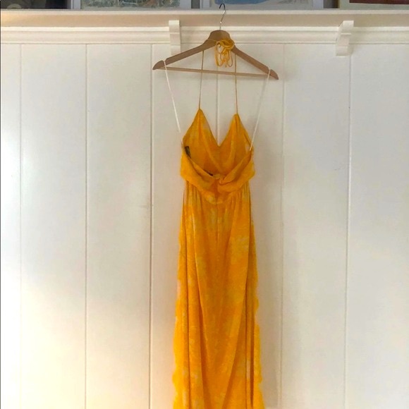 Reformation Addie Midi Floral Yellow Dress - Picture 7 of 9